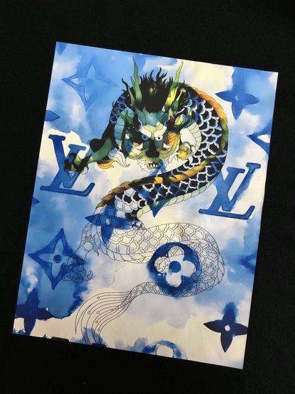 「#2875」Louis Vuitton Dragon Cloud printed T-shirt