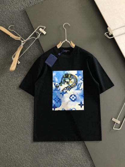 「#2875」Louis Vuitton Dragon Cloud printed T-shirt