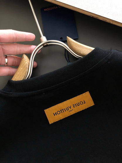 「#2887」Louis Vuitton Three-dimensional foam letter doodle round-neck t-shirt