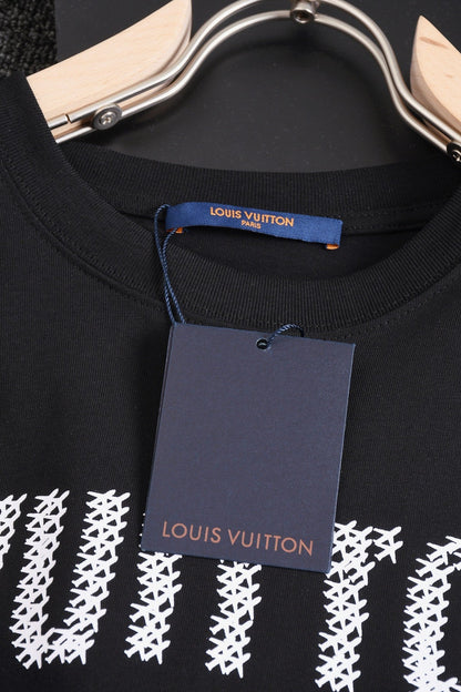 「#2899」Louis Vuitton 24SS early spring new large-scale small aircraft printed t-shirt