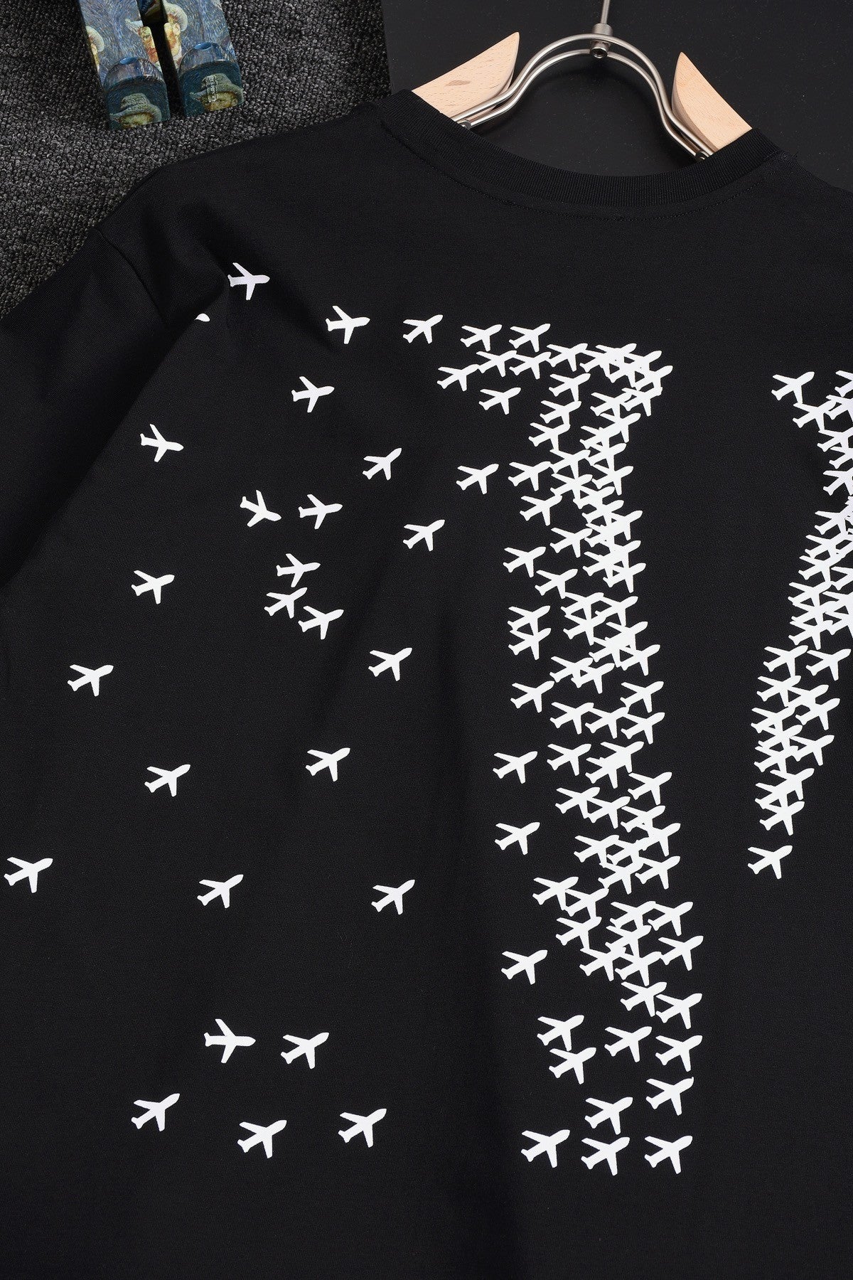「#2899」Louis Vuitton 24SS early spring new large-scale small aircraft printed t-shirt