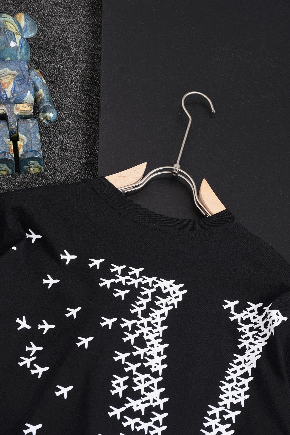 「#2899」Louis Vuitton 24SS early spring new large-scale small aircraft printed t-shirt