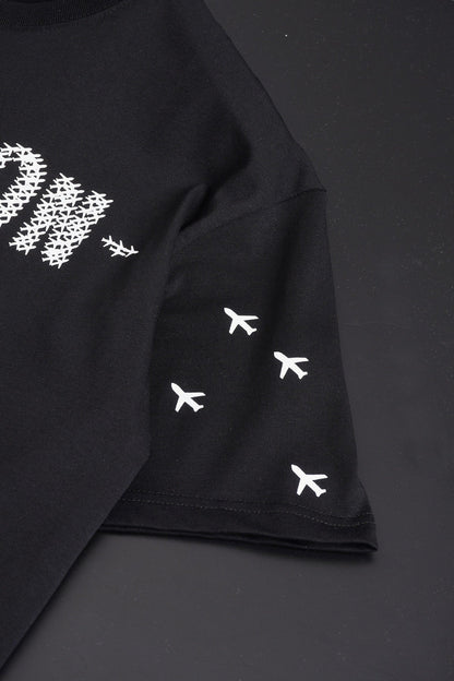 「#2899」Louis Vuitton 24SS early spring new large-scale small aircraft printed t-shirt