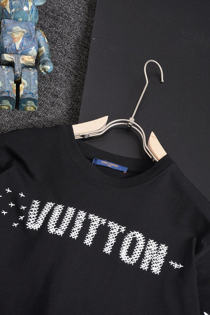 「#2899」Louis Vuitton 24SS early spring new large-scale small aircraft printed t-shirt
