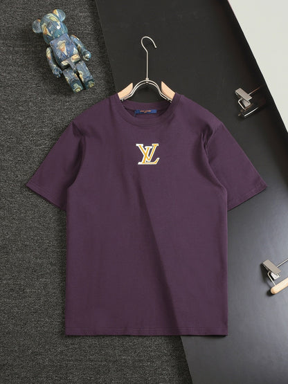 「#2900」Louis Vuitton T-shirt with yellow and white logo