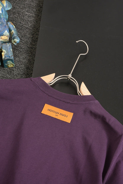 「#2900」Louis Vuitton T-shirt with yellow and white logo