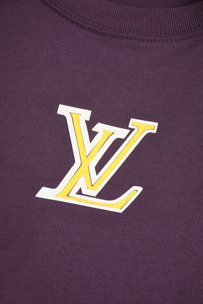 「#2900」Louis Vuitton T-shirt with yellow and white logo