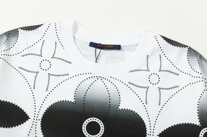 「#3170」Louis Vuitton Watercolor four-leaf grass water-dyed t-shirt