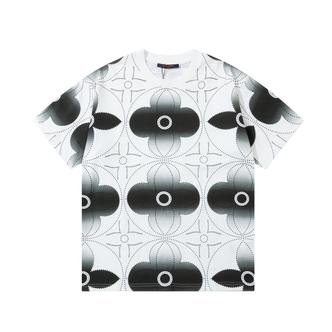 「#3170」Louis Vuitton Watercolor four-leaf grass water-dyed t-shirt