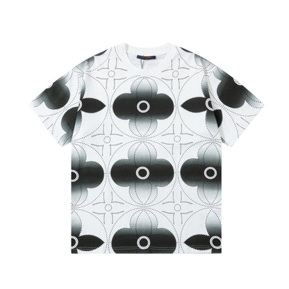 「#3170」Louis Vuitton Watercolor four-leaf grass water-dyed t-shirt