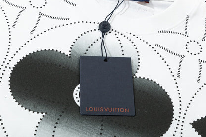 「#3170」Louis Vuitton Watercolor four-leaf grass water-dyed t-shirt