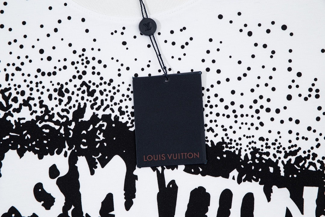 「#3176」Louis Vuitton Ink-jet, graffiti Logo t-shirt