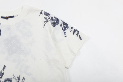 「#3384」Louis Vuitton Presbyterian Jacquard Doodle Logo t-shirt