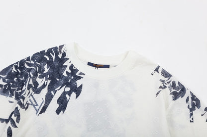 「#3384」Louis Vuitton Presbyterian Jacquard Doodle Logo t-shirt