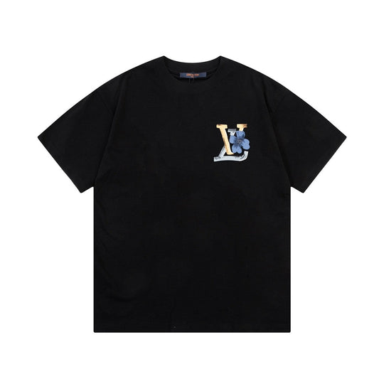 「#3179」Louis Vuitton Flowers printed with colored lettering t-shirt
