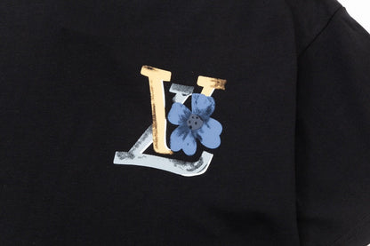 「#3179」Louis Vuitton Flowers printed with colored lettering t-shirt
