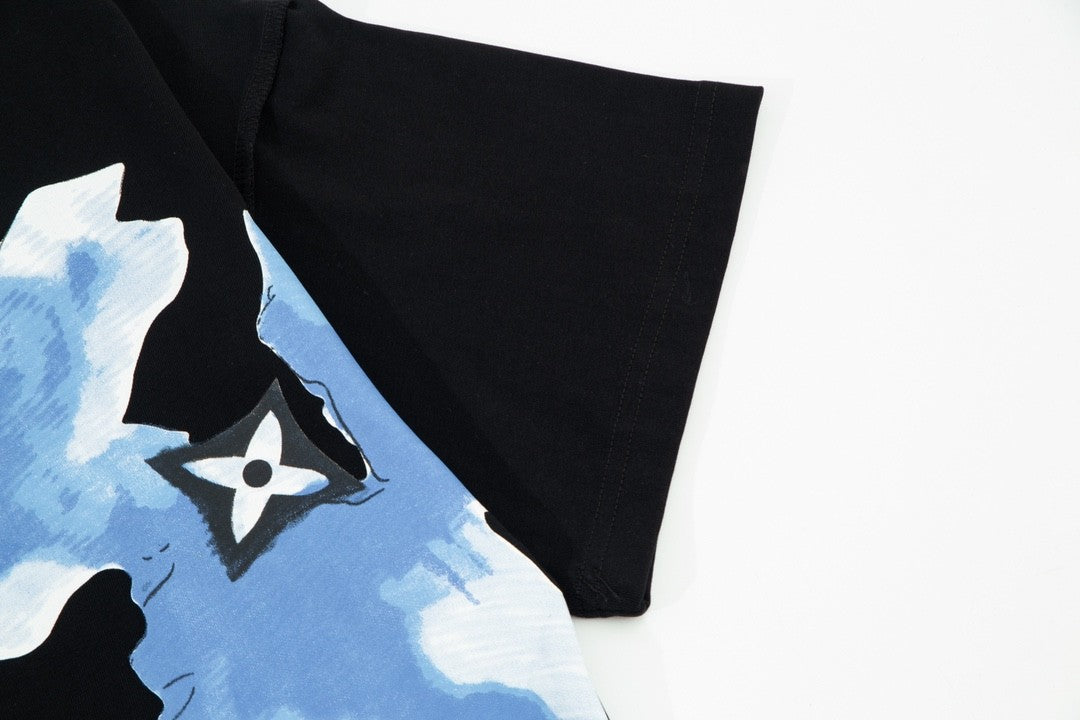 「#3181」Louis Vuitton Watercolor graffiti art printing t-shirt