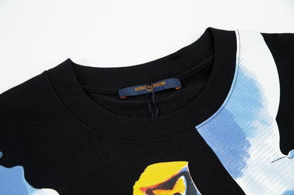 「#3181」Louis Vuitton Watercolor graffiti art printing t-shirt