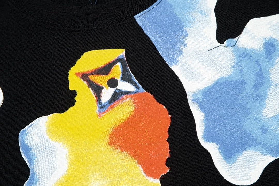 「#3181」Louis Vuitton Watercolor graffiti art printing t-shirt
