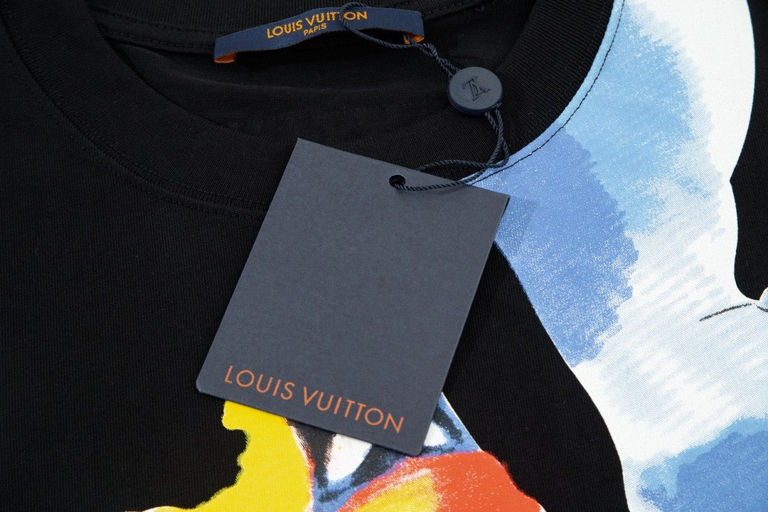 「#3181」Louis Vuitton Watercolor graffiti art printing t-shirt