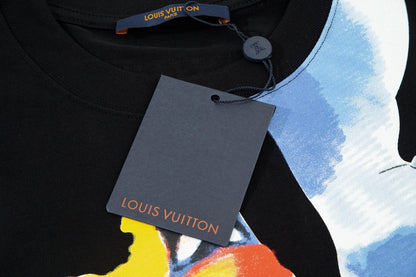 「#3181」Louis Vuitton Watercolor graffiti art printing t-shirt