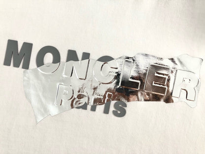 「#3245」MONCLER Silver-plated with bright lettering-shirt
