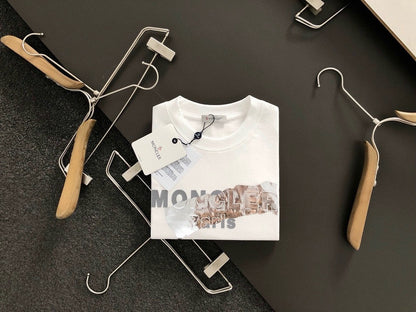「#3245」MONCLER Silver-plated with bright lettering-shirt