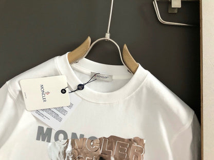 「#3245」MONCLER Silver-plated with bright lettering-shirt