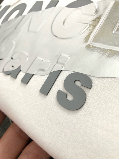 「#3245」MONCLER Silver-plated with bright lettering-shirt