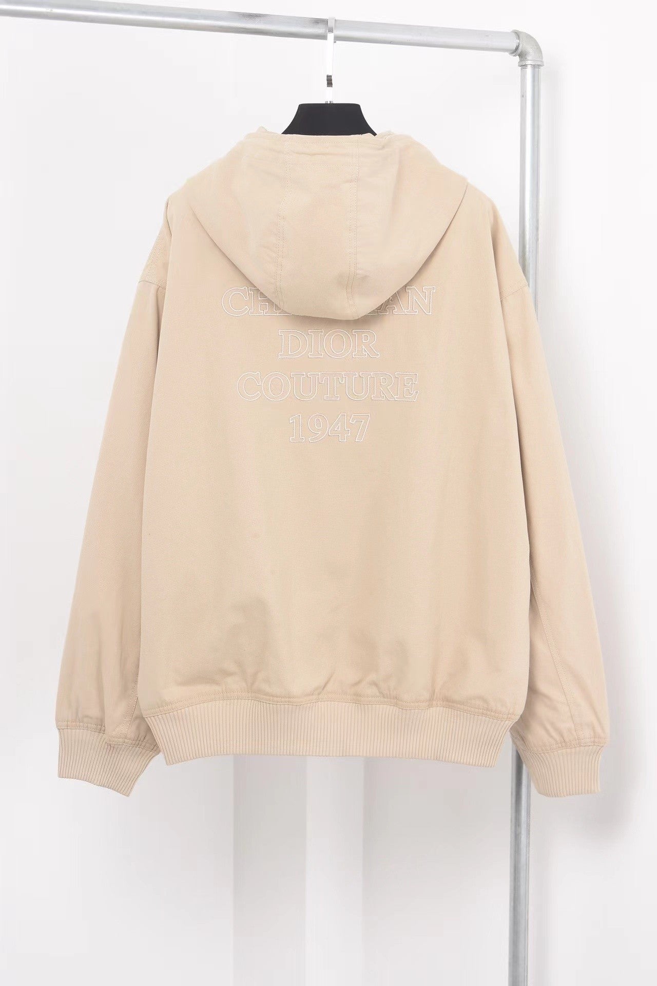 「#3383」Dior monogram embroidered zip-up hooded jacket