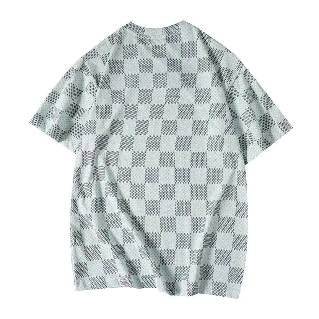 「#3413」Louis Vuitton checkered T-shirt