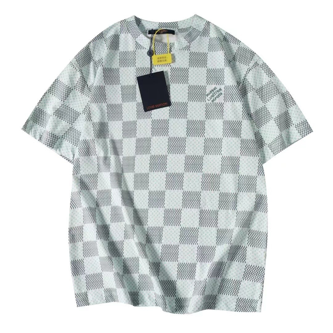 「#3413」Louis Vuitton checkered T-shirt