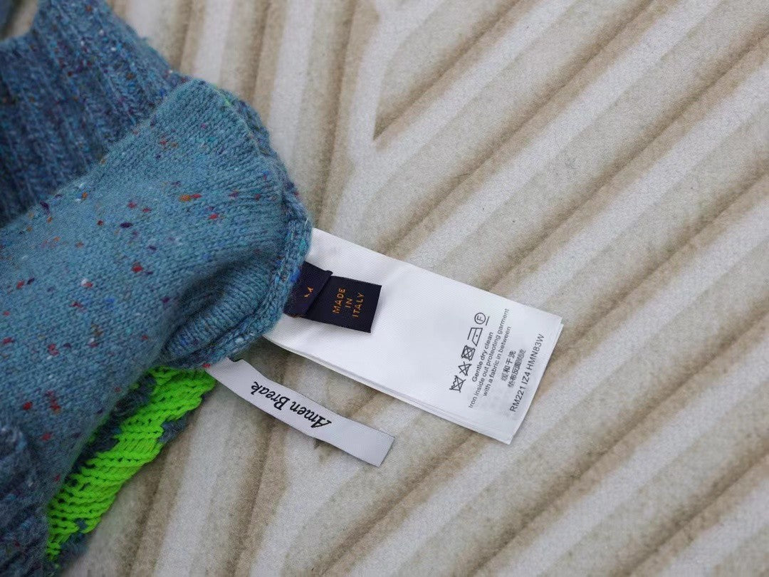 「#3429」Louis Vuitton 24 new colorful yarn full print hooded cardigan