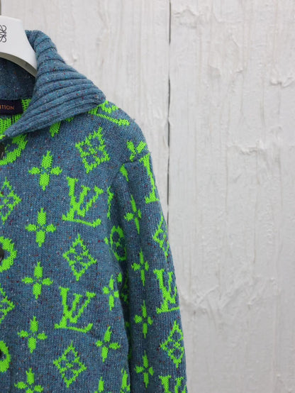 「#3429」Louis Vuitton 24 new colorful yarn full print hooded cardigan