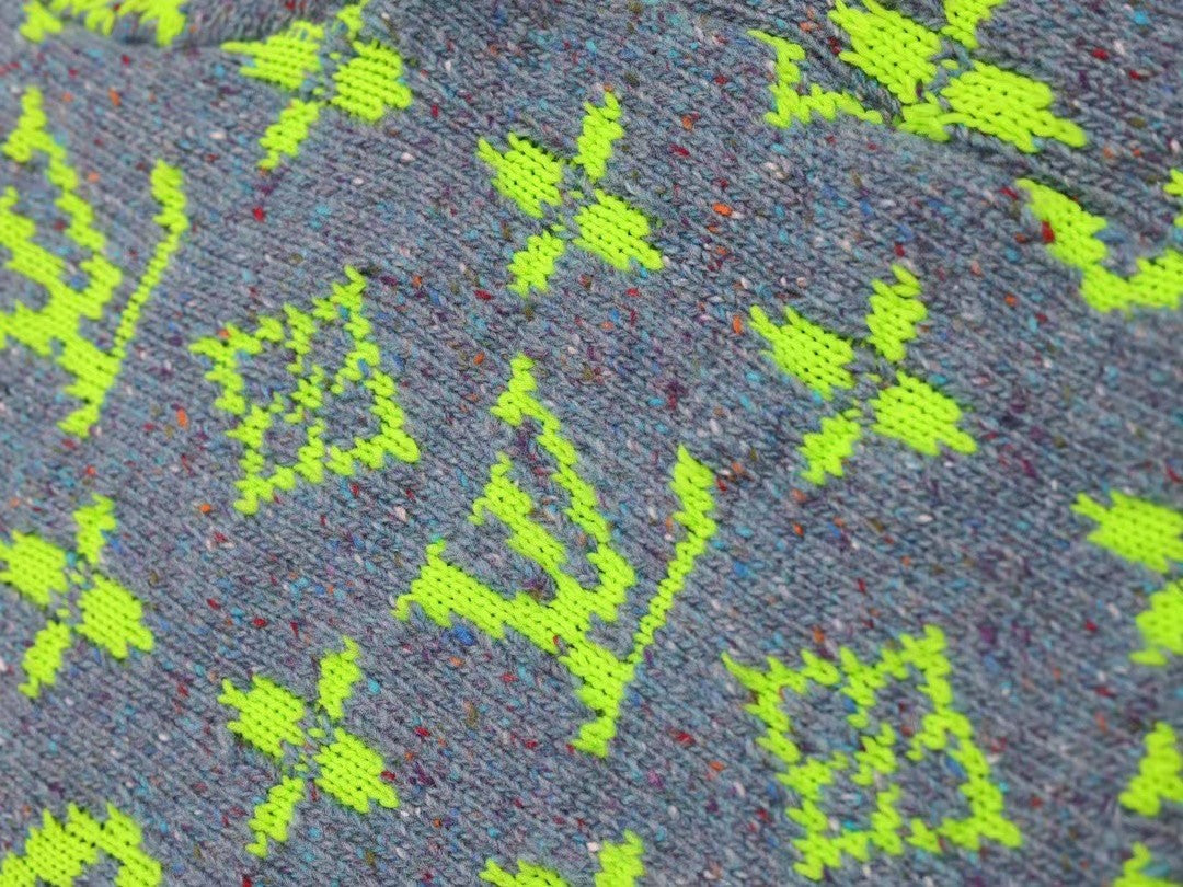 「#3429」Louis Vuitton 24 new colorful yarn full print hooded cardigan