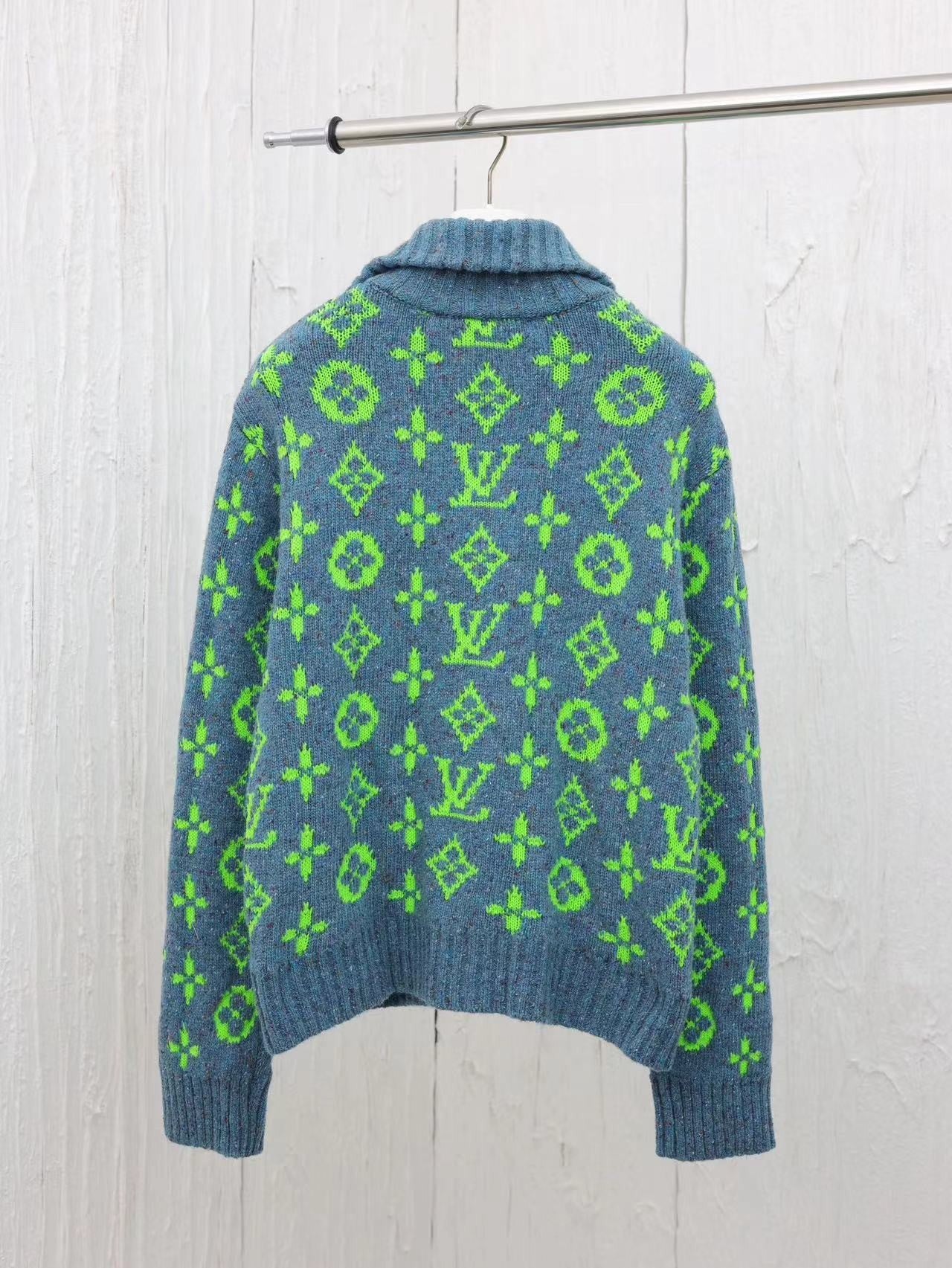 「#3429」Louis Vuitton 24 new colorful yarn full print hooded cardigan
