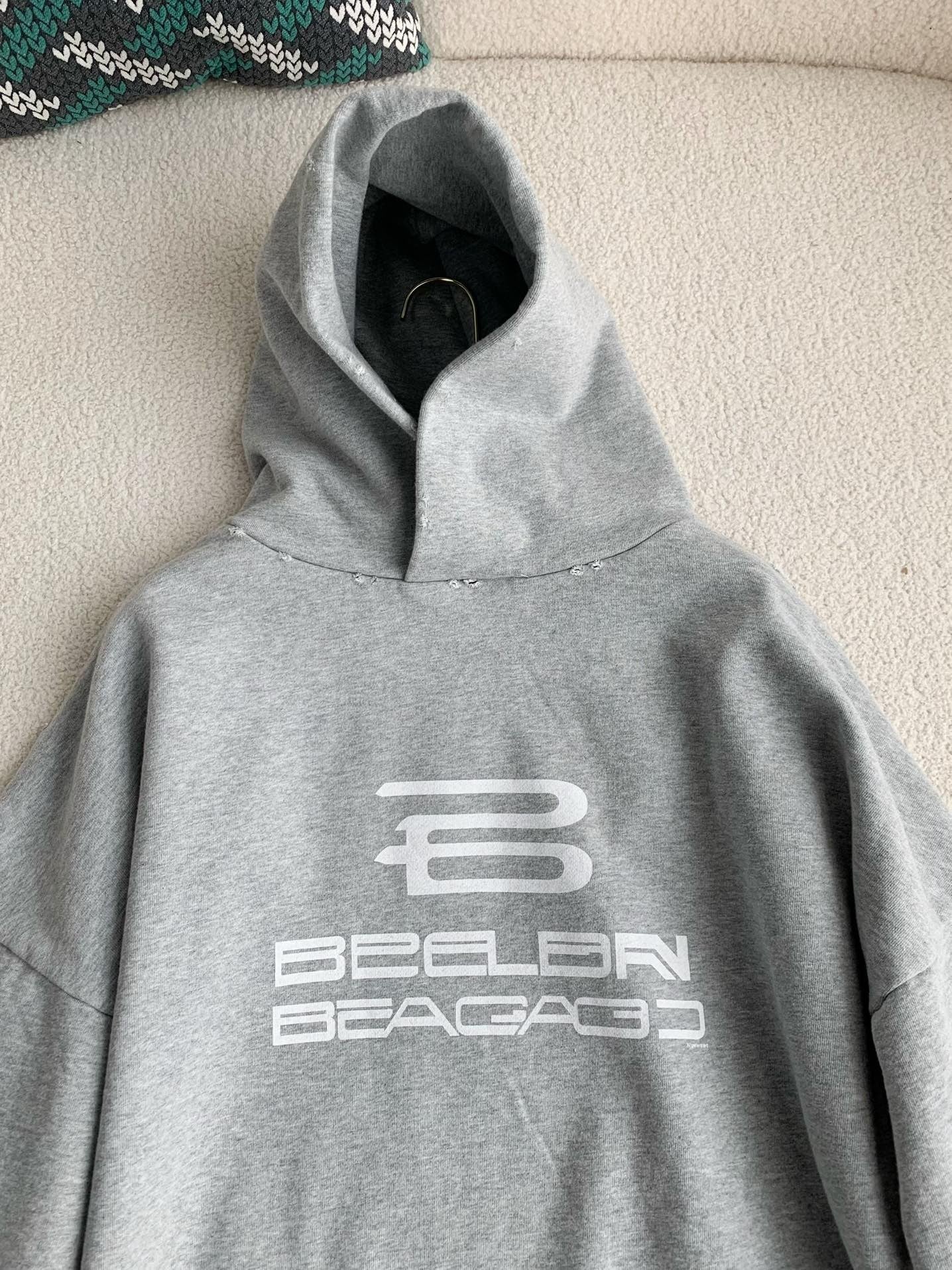 「#3483」Balenciaga logo print sports hooded sweatshirt