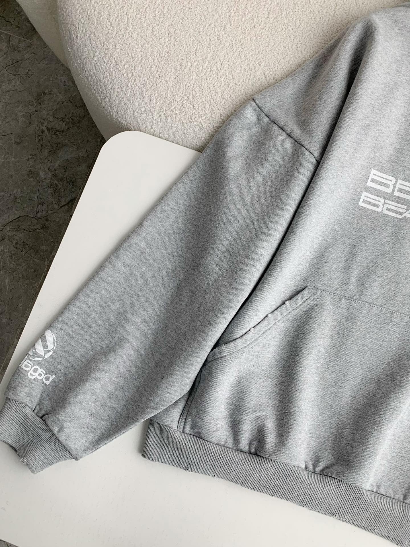「#3483」Balenciaga logo print sports hooded sweatshirt