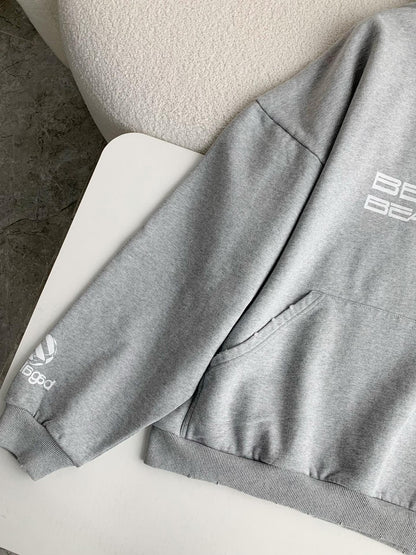 「#3483」Balenciaga logo print sports hooded sweatshirt