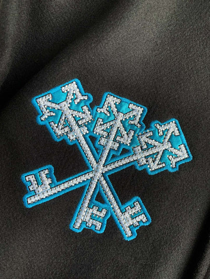 「#3485」OFF-WHITE xAc Milan FW22 Collaborative Colorblock Baseball Jacket