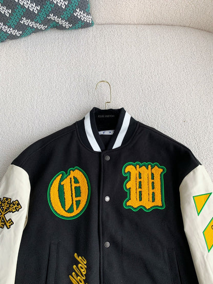 「#3499」OFF-WHITE  FW22  Logo embroidered single-breasted Baseball uniform