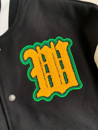 「#3499」OFF-WHITE  FW22  Logo embroidered single-breasted Baseball uniform
