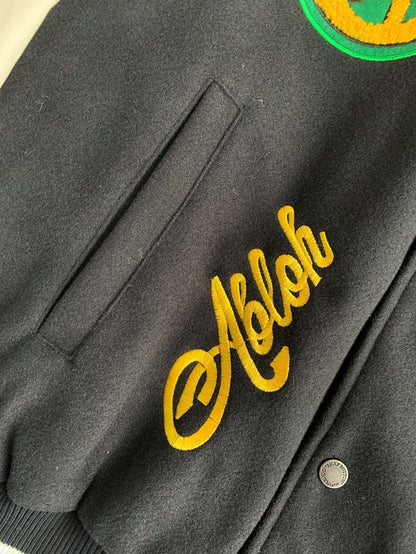 「#3499」OFF-WHITE  FW22  Logo embroidered single-breasted Baseball uniform