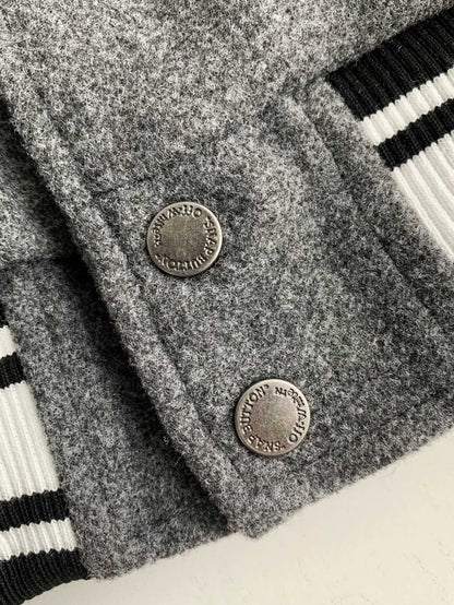 「#3501」OFF-WHITE  FW21  Alphabet pattern Baseball uniform