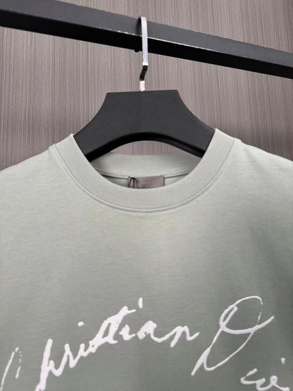 「#3503」Dior flocked letter print short sleeve