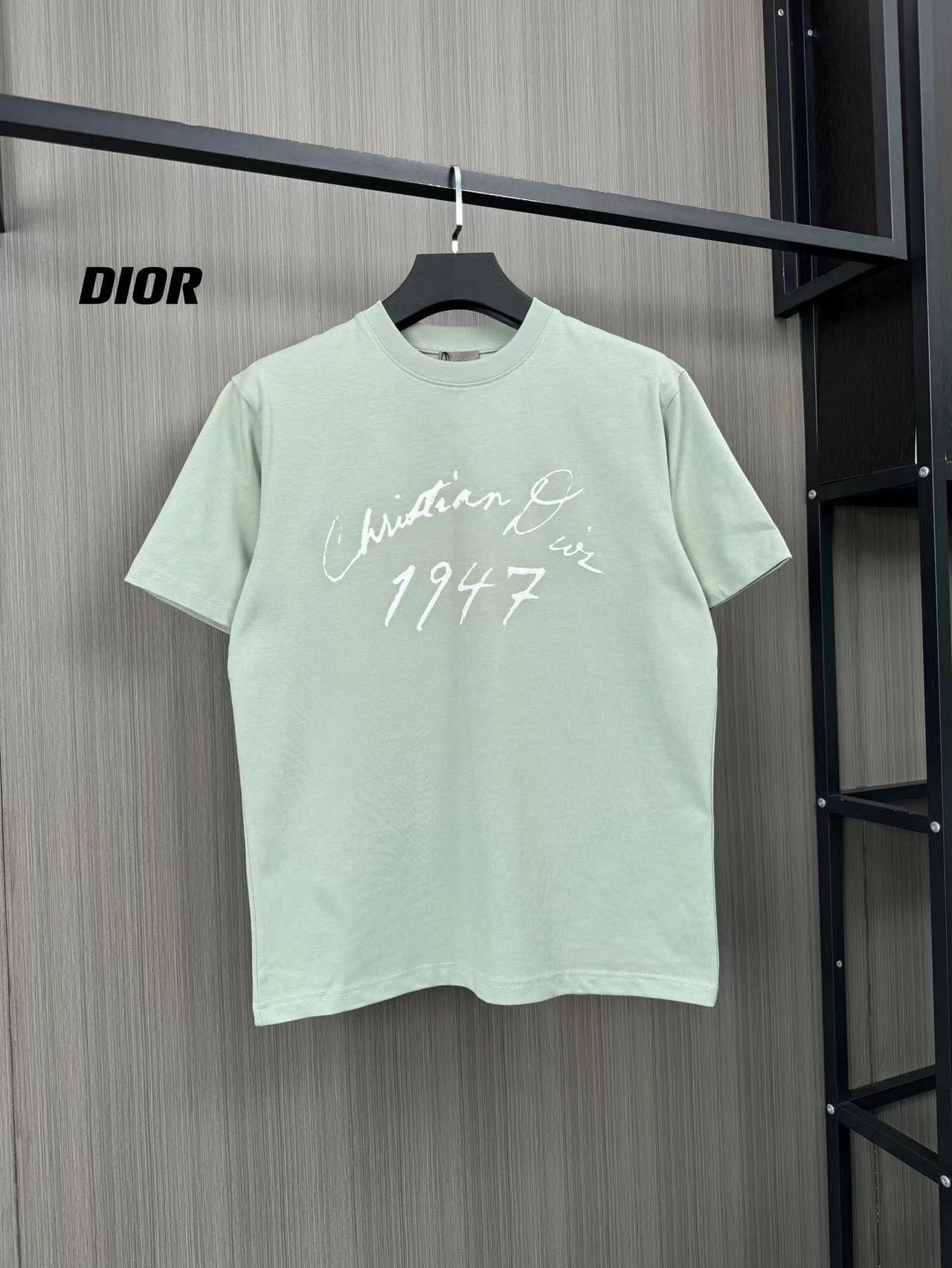 「#3503」Dior flocked letter print short sleeve