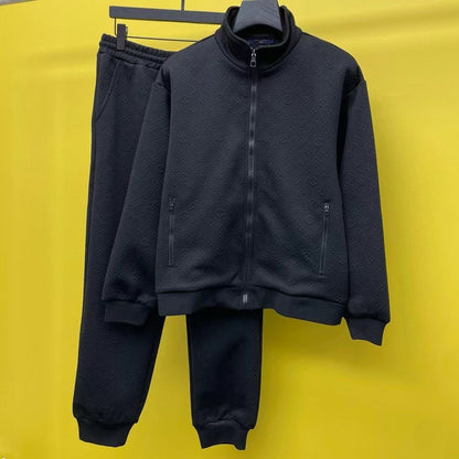 「#3486」Louis Vuitton obscure jacquard zip-up casual sports suit