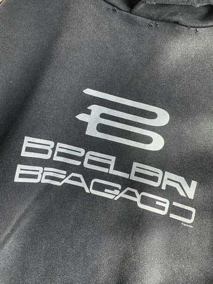 「#3537」Balenciaga logo print sports hooded sweatshirt