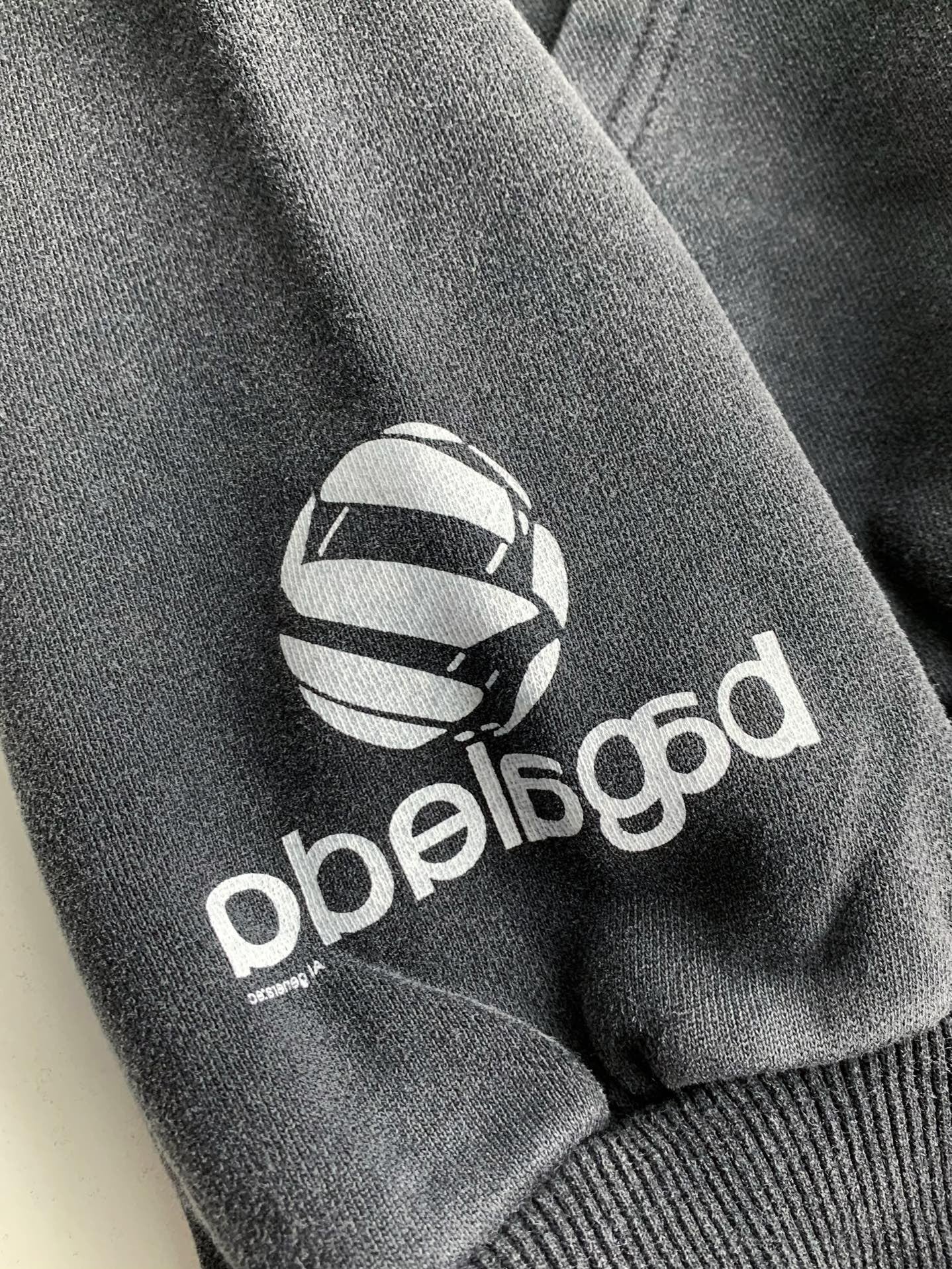 「#3537」Balenciaga logo print sports hooded sweatshirt