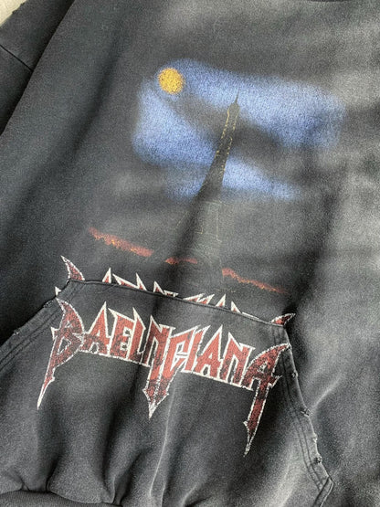 「#3538」Balenciaga Iron Tower print hoodie